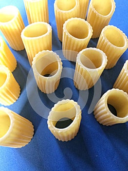 Close up of durum pasta Ã¢â¬ÅtubesÃ¢â¬Â photo